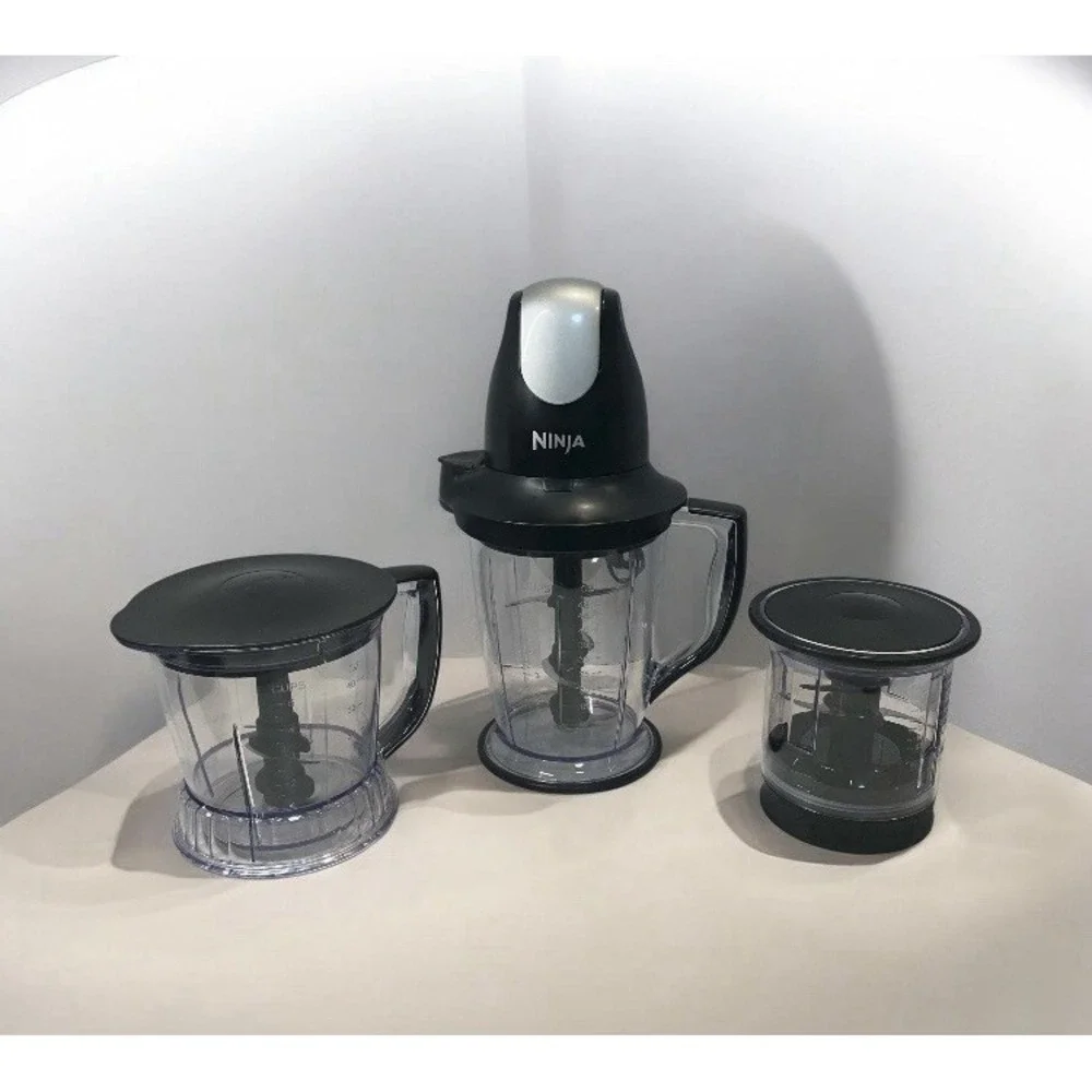 Ninja Master Prep Professional Food Processor Blender Set Black Silver 3 Piece